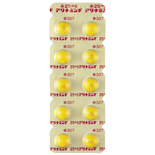 25mg. ALINAMIN-F SUGAR-COATED TABLETS [Brand Name] 