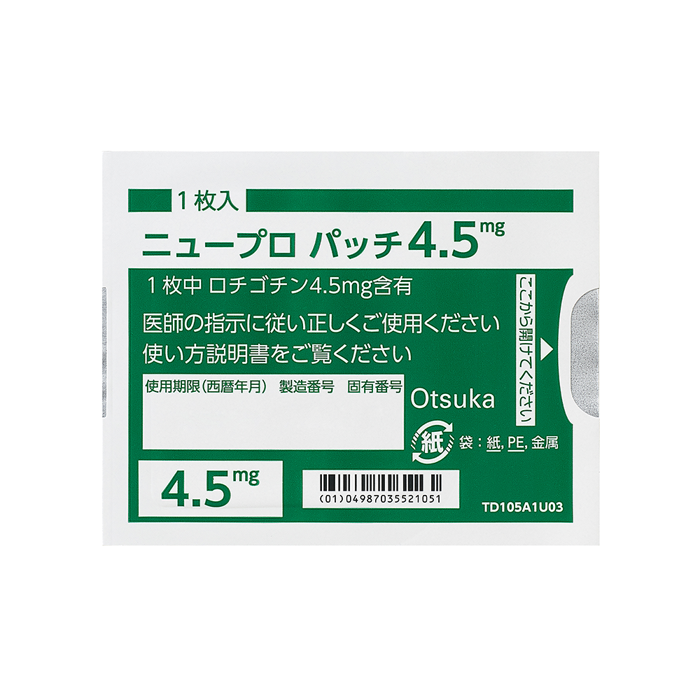 NEUPRO patches 2.25mg / 4.5mg / 9mg / 13.5mg / 18mg [Brand Name] 4.5mg