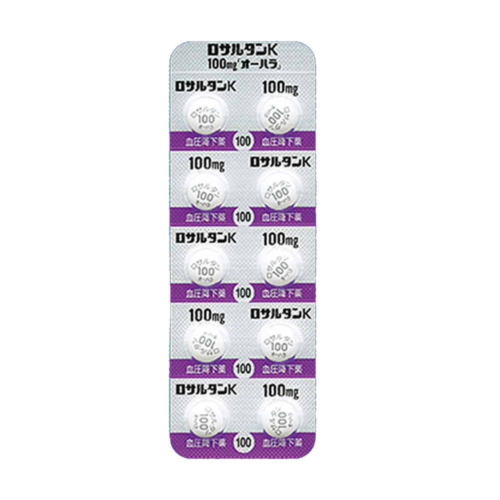LOSARTAN K Tablets 25mg / 100mg "OHARA" [Generic NU-LOTAN] 100mg