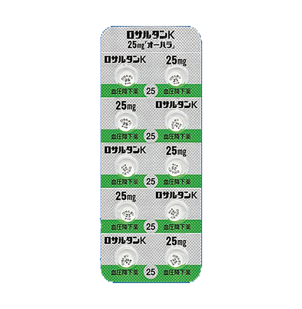 LOSARTAN K Tablets 25mg / 100mg "OHARA" [Generic NU-LOTAN] 25mg
